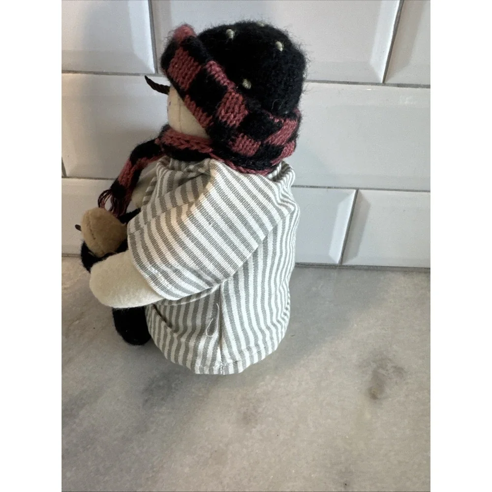 Miss‎ Heathers Plum Pudding Snowmen Holding Stocking Plush 8